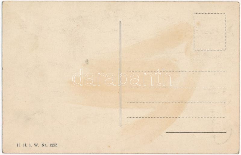 Üdvözlet a Krampusstól! Osztrák-magyar katona és Krampusz / Krampus with K.u.K. soldier. H.H.i.W. Nr. 1552. (fl) - Image 2