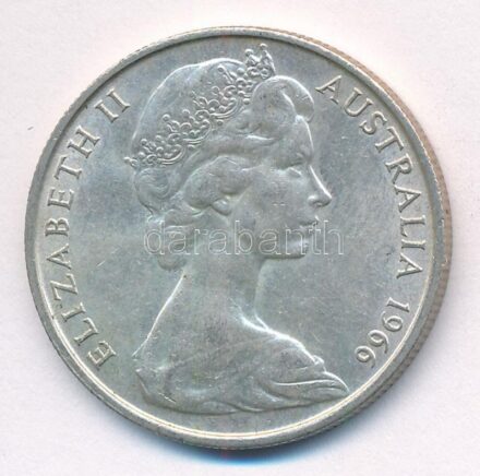 Ausztrália 1966. 50c Ag 'II. Erzsébet' T:1- kis patina Australia 1966. 50 Cents Ag 'Elizabeth II' C:AU small patina Krause KM#67