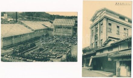 8 db RÉGI japán képeslap városokkal / 8 pre-1945 Japanese postcards with towns