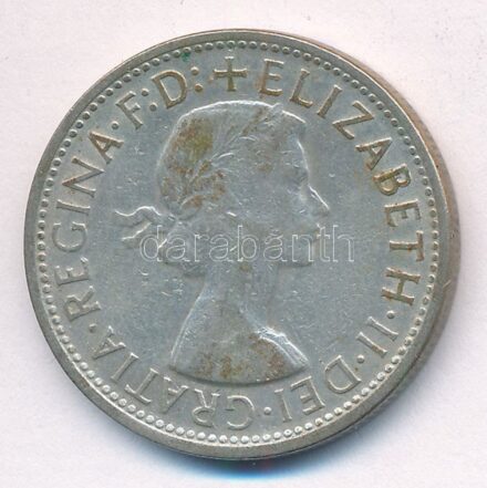 Ausztrália 1957. 1Fl Ag 'II. Erzsébet' T:2 patina Australia 1957. 1 Florin Ag 'Elizabeth II' C:XF patina Krause KM# 60