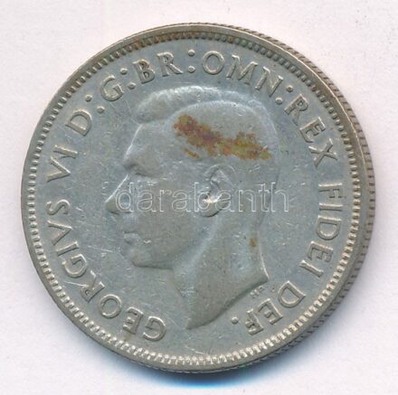 Ausztrália 1952. 1Fl Ag 'VI. György' T:2- patina Australia 1952. 1 Florin Ag 'George VI' C:VF patina Krause KM# 48