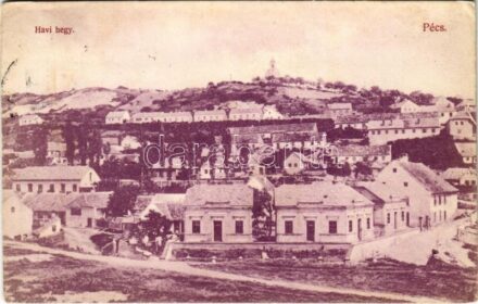 1916 Pécs, Havihegy és környéke. Fürst Lipót kiadása (EK)