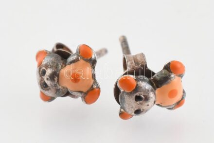 Ezüst (Ag) fülbevalópár, jelzett, d: 0,5 cm, bruttó: 0,5 g