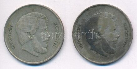 1947. 5Ft Ag 'Kossuth' (2x) T:2-,3 patina Adamo F8.1