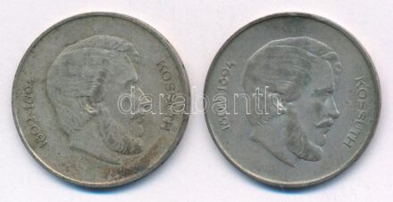 1947. 5Ft Ag 'Kossuth' (2x) T:2-,3 patina Adamo F8.1