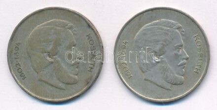 1947. 5Ft Ag 'Kossuth' (2x) T:2-,3 patina Adamo F8.1