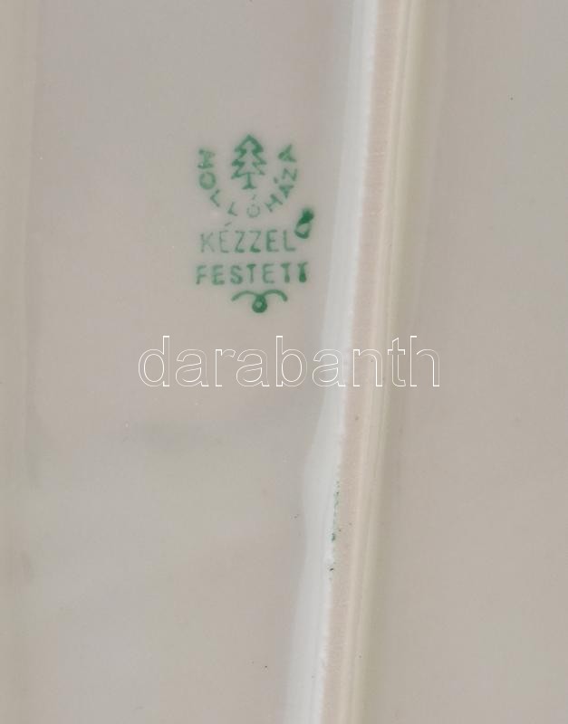 Hollóházi porcelán ,,Seherezádé', kézzel festett, jelzett, kopott, karján apró vaspötty, m: 25 cm - Image 3