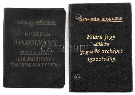 cca 1930 2 db MÁV utazási igazolvány