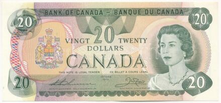 Kanada 1979. 20$ '56579870086' T:I-,II hajtatlan Canada 1979. 20 Dollars '56579870086' C:AU,XF unfolded Krause#93c