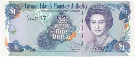 Kajmán-szigetek 2001. 1$ 'C/3 847977' T:I- Cayman Islands 2001. 1 Dollar 'C/3 847977' C:AU Krause P#26b