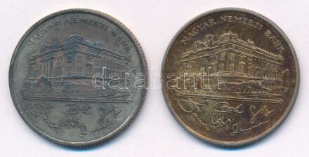 1993. 200Ft Ag 'MNB' (2x) T:1-,2 patina Adamo F13