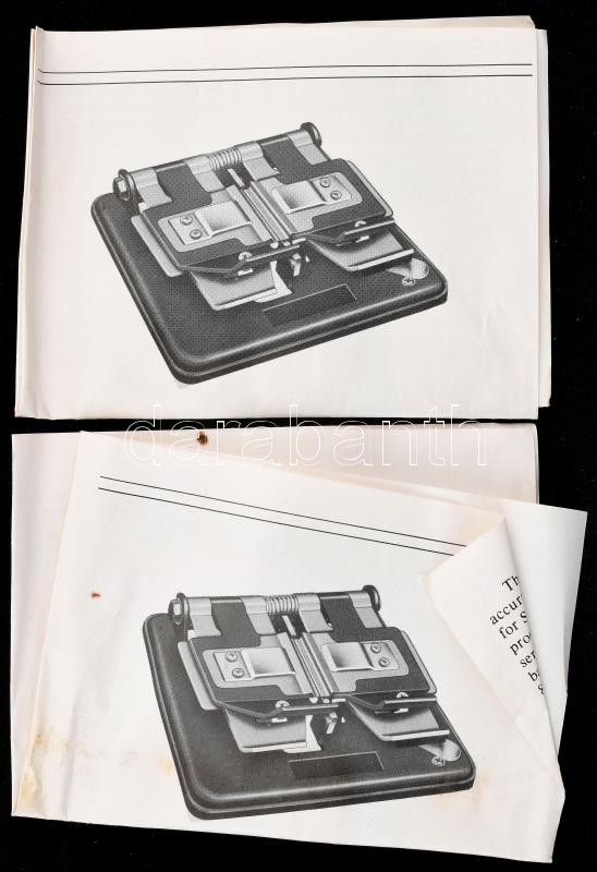 Univerzális filmvágó 8 mm és 16 mm filmhez, japán gyártmány, OFOTÉRT felirattal, angol nyelvű leírással, eredeti dobozában / Universal Film Splicer for 8 mm and 16 mm film - Image 2