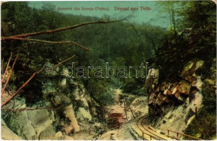 1915 Soveja, Szovezsa (Foksány, Focsani); Drumul spre Tisita / road to Tisita, railway line (EK)