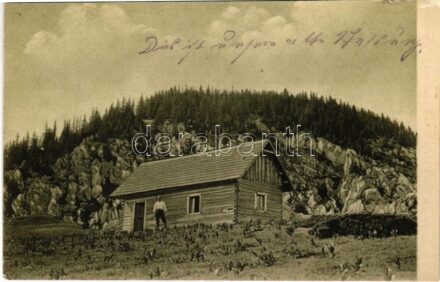 1916 Csukás, Tészla, Krähenstein, Ciucas (Erdélyi Kárpátok); menedékház. Wilhelm Hiemesch kiadása / chalet, tourist house (EK)