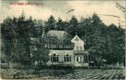 Felsőróna, Horná Roven (Selmecbánya, Banská Stiavnica); Róza szálló. Grohmann kiadása / hotel (fl)