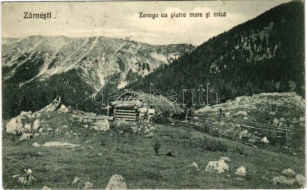 1928 Zernest, Zernyest, Zarnesti; Zenoga cu piatra mare si mica / látkép hegycsúcsokkal. V. Gregorsch Fotograf / general view with mountain peaks (EK)