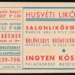 cca 1940 Húsvéti italárlap Balázs János. Uradalmi fajborok, stb. 4p.18x8 cm - Image 2