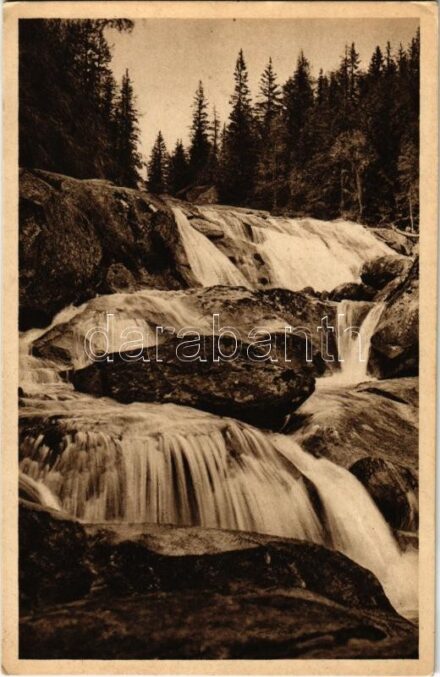 1924 Tátra, Magas-Tátra, Vysoké Tatry; Dlouhy vodopád / vízesés / waterfall (EK)