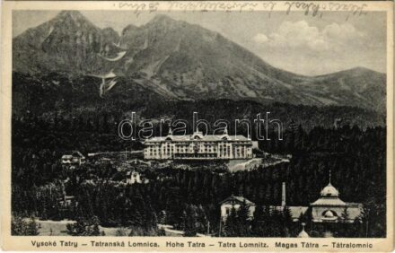 1930 Tátralomnic, Tatranská Lomnica (Tátra, Magas-Tátra, Vysoké Tatry); Grandhotel Praha / nagyszálloda / hotel (EK)