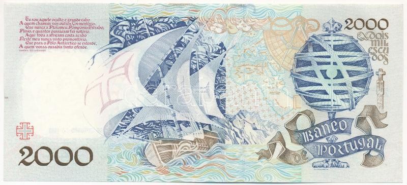 Portugália 1993. 2000Esc 'A995043418' T:I- Portugal 1993. 2000 Escudos 'A995043418' C:AU Krause P#186d - Image 2