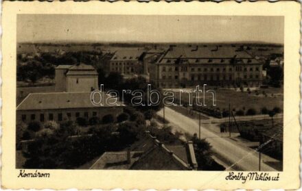 1938 Komárom, Komárno; Horthy Miklós út. Hacker Dezső kiadása / street view (EB)