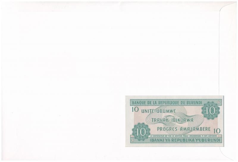 Burundi 1991. 10Fr felbélyegzett borítékban, bélyegzéssel T:1 Burundi 1991. 10 Francs in envelope with stamp and cancellation C:UNC - Image 2