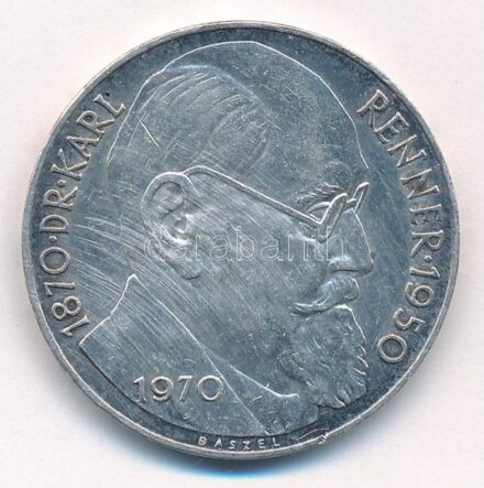 Ausztria 1970. 50Sch Ag 'Karl Renner' T:2 kis patina Austria 1970. 50 Schilling Ag 'Karl Renner' C:XF small patina Krause KM#2909