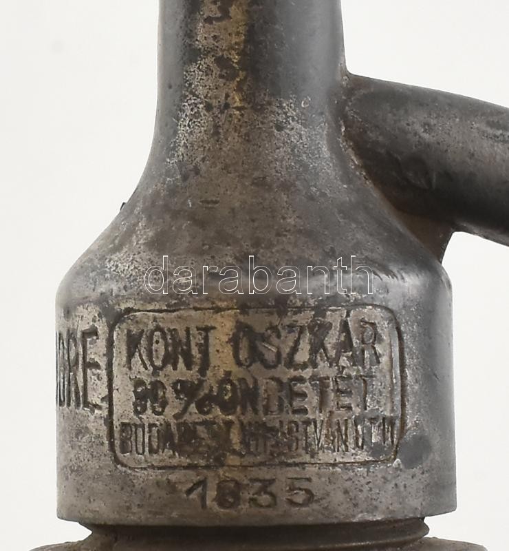 Ungvári Miksa szikvízgyára Budapest, feliratos, halas figurális, dombornyomott szikvizes, szódás üveg. - Image 3