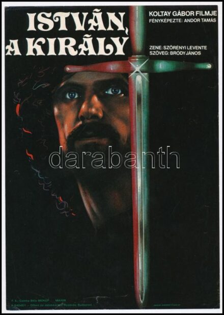 cca 1984 István, a király c. rockopera (Koltay Gábor, Szörényi Levente, Bródy János), MOKÉP-MAHIR villamosplakát, kétoldalas, 23x16,5 cm