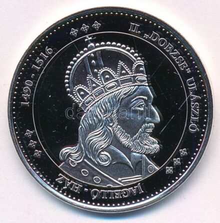 DN 'Magyarország Keresztény Királyai / II. 'Dobzse' Ulászló 1490-1516' Ag emlékérem (20,20g/0.333/38mm) T:PP