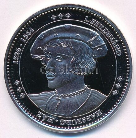 DN 'Magyarország Keresztény Királyai / I. Ferdinánd 1526-1564' Ag emlékérem (20,25g/0.333/38mm) T:PP