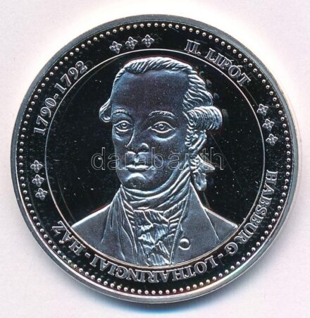 DN 'Magyarország Keresztény Királyai / II. Lipót 1790-1792' Ag emlékérem (20,10g/0.333/38mm) T:PP