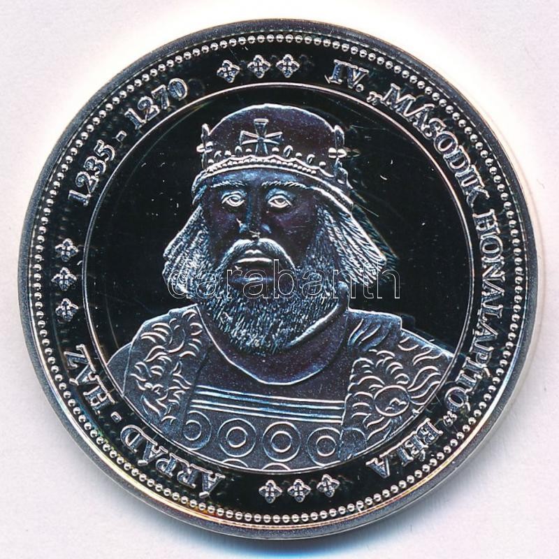 DN 'Magyarország Keresztény Királyai / IV. 'Második Honalapító' Béla 1235-1270' Ag emlékérem (20,50g/0.333/38mm) T:PP kis ph