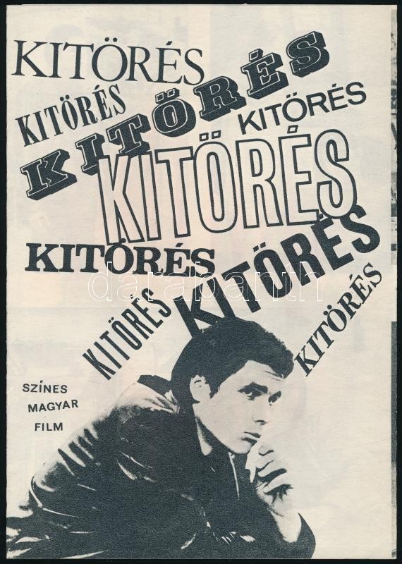 1970 A Kitörés c. magyar film ismertetője (rendezte: Bacsó Péter), MAHIR kiadvány, fekete-fehér képekkel illusztrált, 8 p.