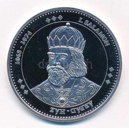 DN 'Magyarország Keresztény Királyai / I. Salamon 1063-1074' Ag emlékérem (20,20g/0.333/38mm) T:PP