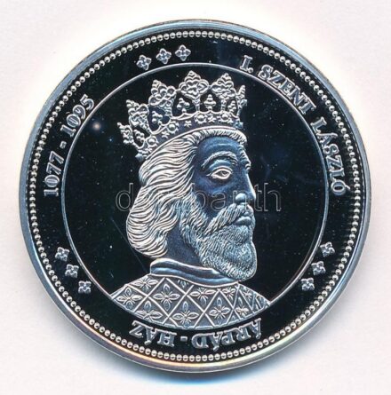 DN 'Magyarország Keresztény Királyai / I. Szent László 1077-1095' Ag emlékérem (20,10g/0.333/38mm) T:PP kis patina, kis ph