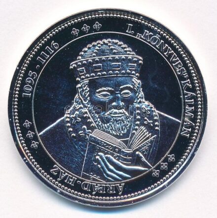 DN 'Magyarország Keresztény Királyai / I. 'Könyves' Kálmán 1095-1116' Ag emlékérem (20,25g/0.333/38mm) T:PP kis patina