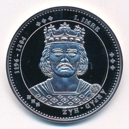 DN 'Magyarország Keresztény Királyai / I. Imre 1196-1204' Ag emlékérem (20,30g/0.333/38mm) T:PP