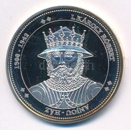 DN 'Magyarország Keresztény Királyai / I. Károly Róbert 1308-1342' Ag emlékérem tanúsítvánnyal (20g/0.333/38mm) T:PP patina