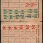 1921 Magyarországi Munkások Gyermekbarát Egyesülete tagsági igazolvány tagsági bélyegekkel. Sérült. - Image 2