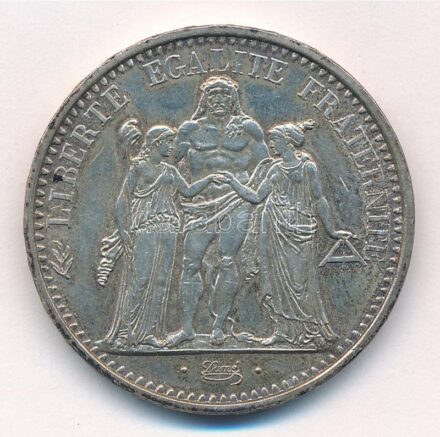 Franciaország 1967. 10Fr Ag 'Herkules csoport' T:1-,2 France 1967. 10 Francs Ag 'Hercules group' C:AU,XF Krause KM#932