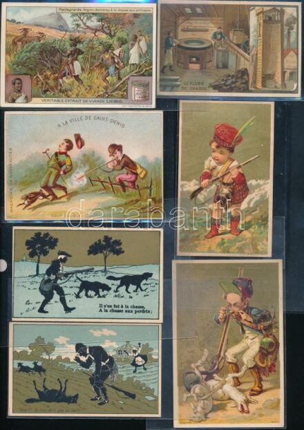 10 db Liebig és más kakaó és csoki litho kártya