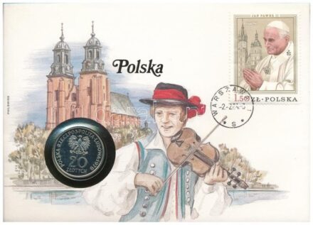 Lengyelország 1979. 20Zl 'IYC Egészségügyi Központ' 'PRÓBA' jelzéssel, felbélyegzett borítékban, bélyegzéssel, német nyelvű leírással T:PP fo. Poland 1979. 20 Zlotych 'IYC Health Center' with 'PRÓBA' mark in envelope with stamp