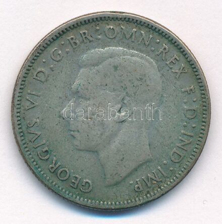 Ausztrália 1946. 1Fl Ag 'VI. György' T:2- patina Australia 1946. 1 Florin Ag 'George VI' C:VF patina Krause KM#40a