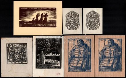 7 db ex libris klf technikákkal