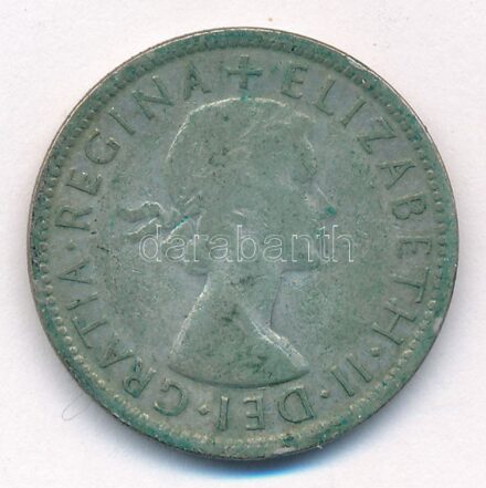 Ausztrália 1954. 1Fl Ag 'II. Erzsébet' T:2- patina Australia 1954. 1 Florin Ag 'Elisabeth II' C:VF patina Krause KM#54