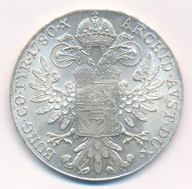 Ausztria 1780SF Tallér Ag 'Mária Terézia' utánveret T:1- patina Austria 1780SF Thaler Ag 'Maria Theresia' restrike C:AU patina Krause KM#T1 - Image 2