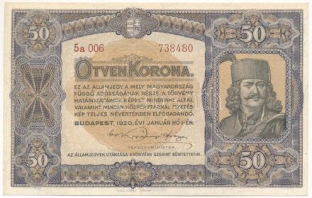 1920. 50K '5a006 738480' 'Orell Füssli Zürich' T:I,I- Adamo K25