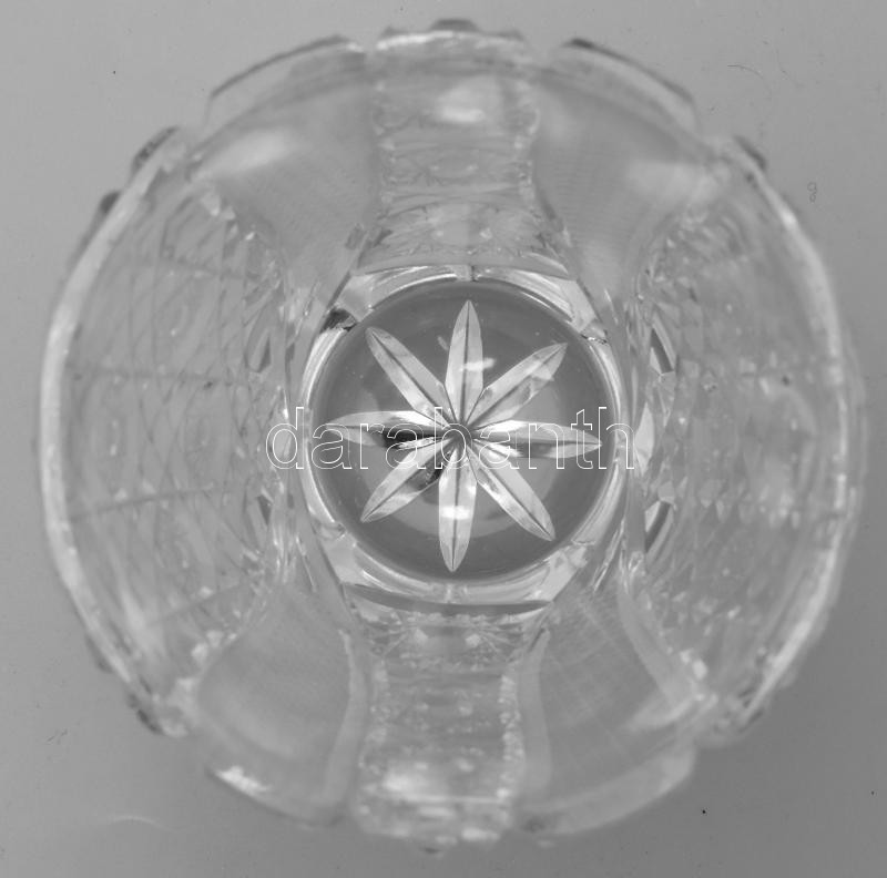 Dúsan csiszolt, ólomkristály váza, hibátlan, m:15cm - Image 2