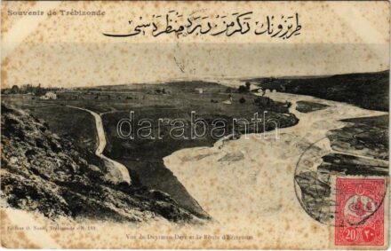 1911 Trabzon, Trébizonde, Trebizond; Vue de Deyrmen-Dere et la Route d'Erzeroum. TCV card (tiny pinhole)